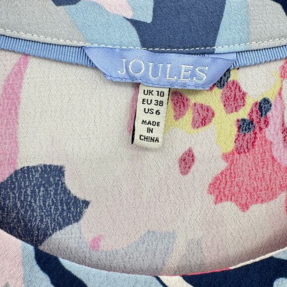 Joules Krista Bold Colorful Floral Print Knee Length Spring Summer Shift Dress - Picture 10 of 12